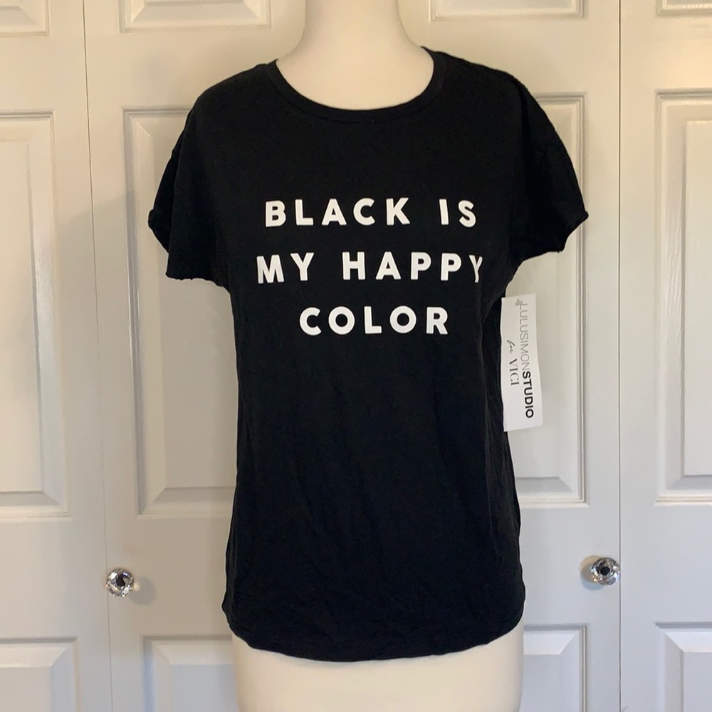 Vici black Tee NWT Size S